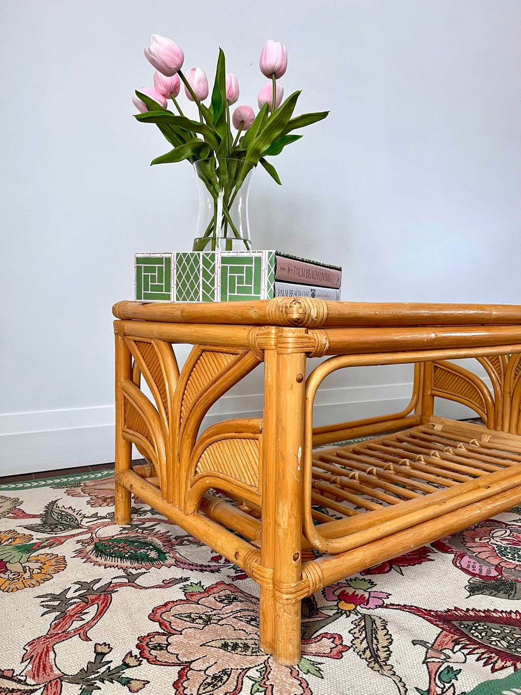 Vintage Bamboo Coffee Table