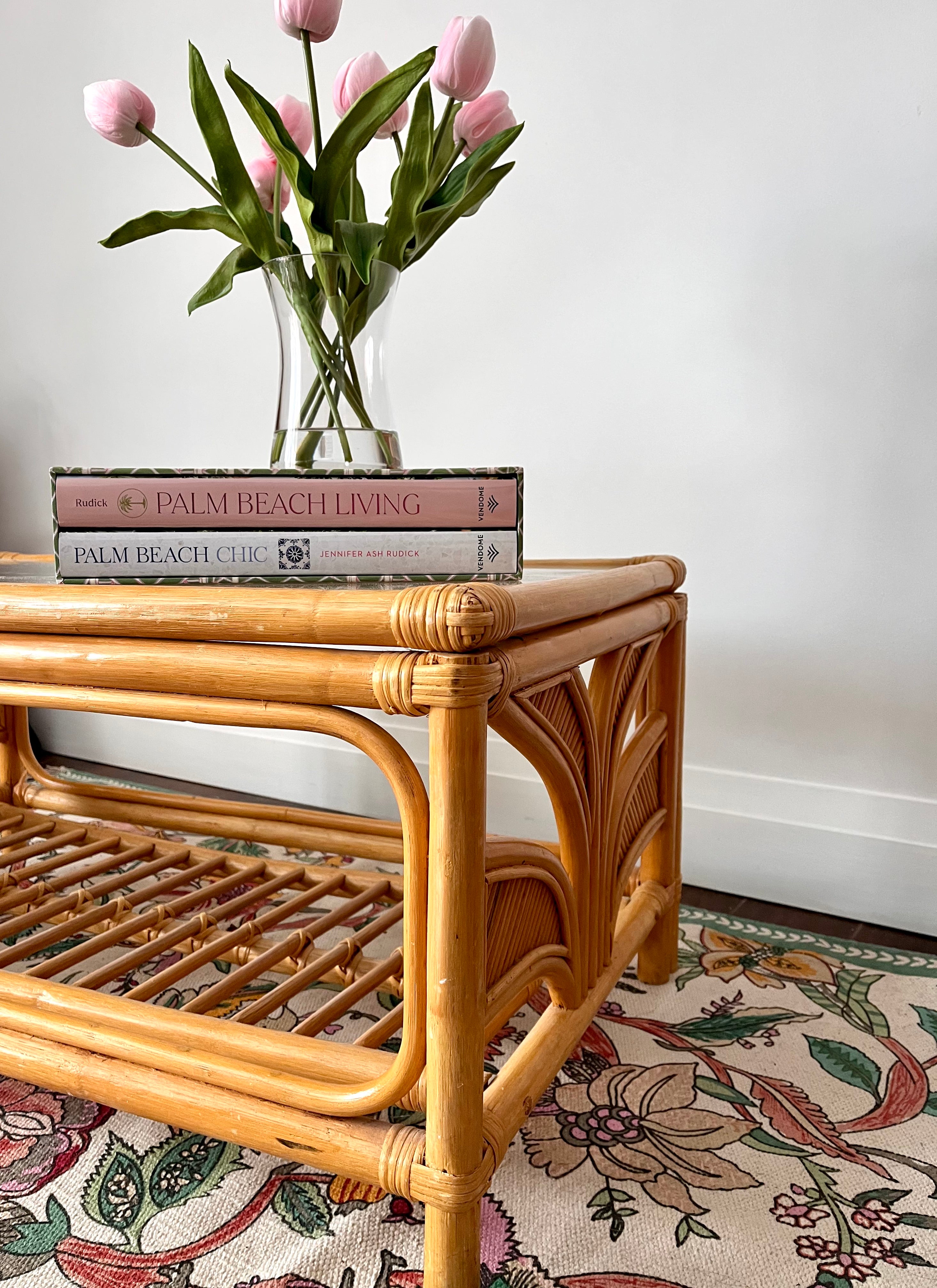 Vintage Bamboo Coffee Table