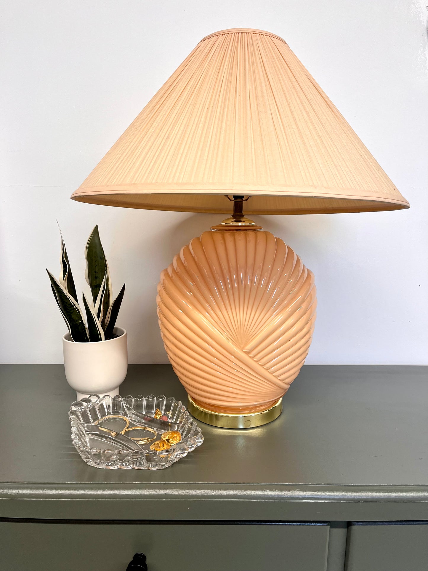 Pastel Pink Art Deco Lamp