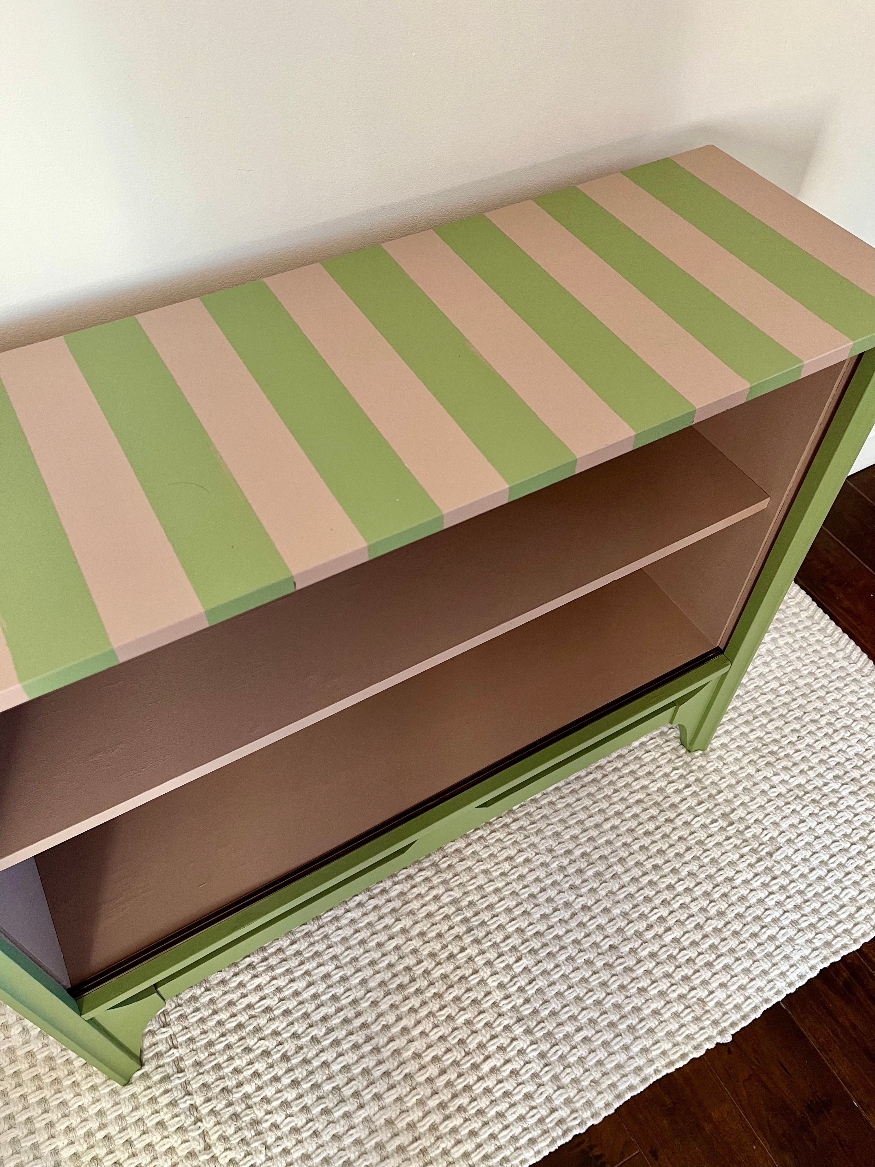 Striped Bar Cabinet