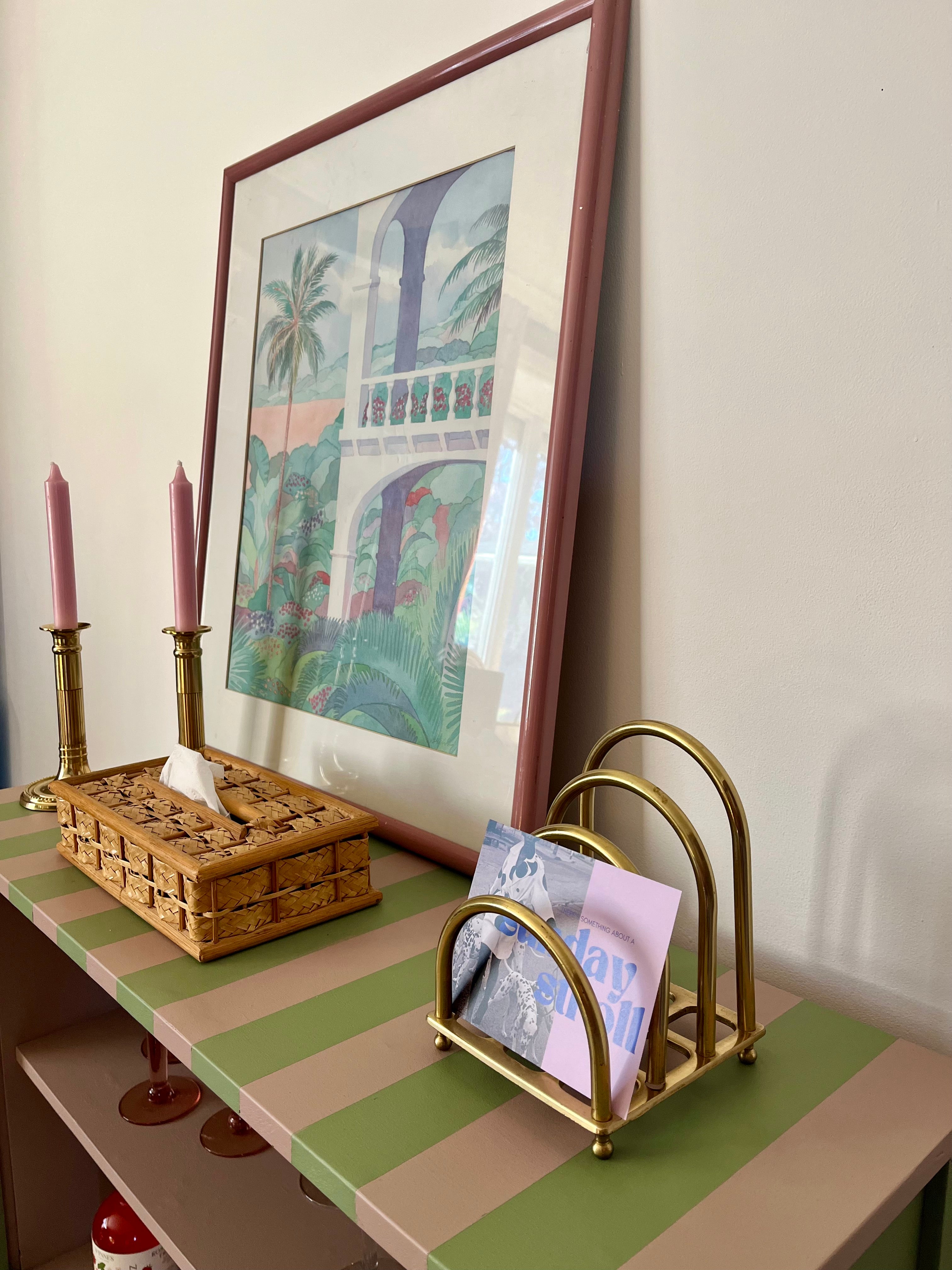 Striped Bar Cabinet