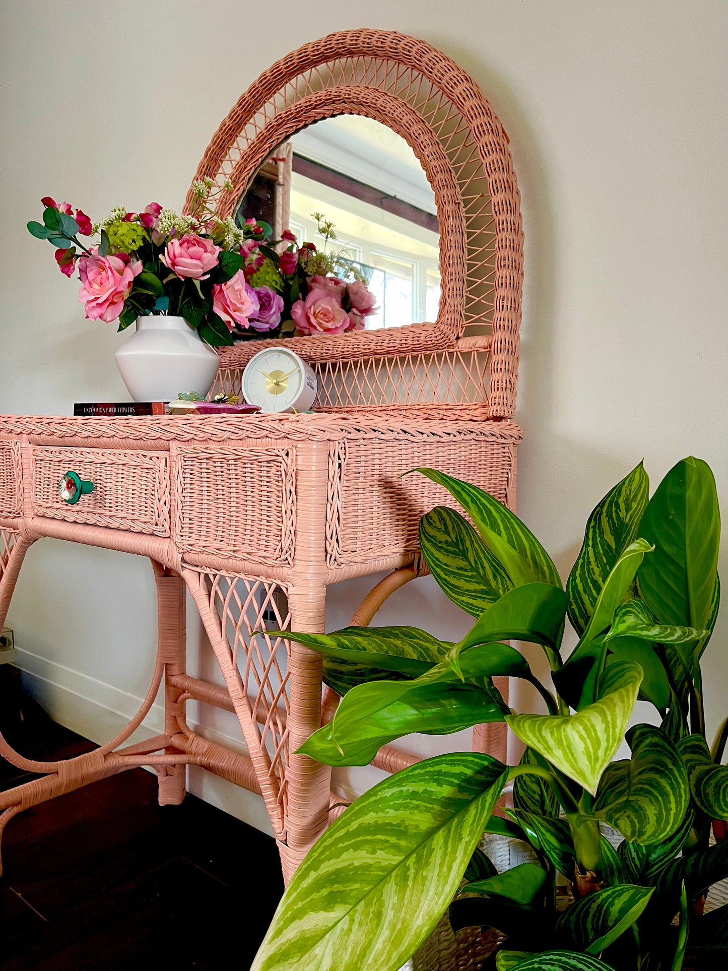 Vintage Wicker Vanity