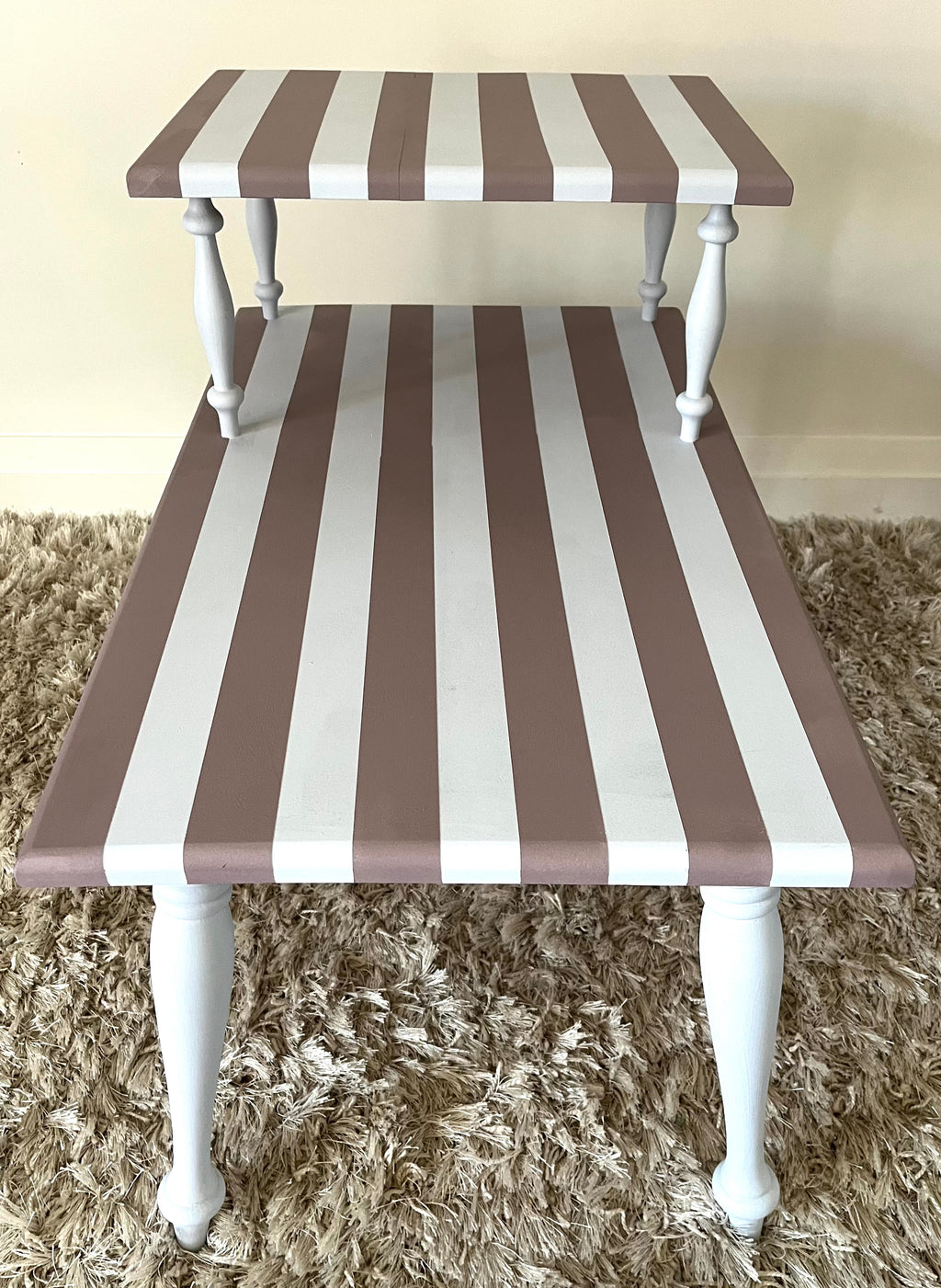 Simple Striped Side Table