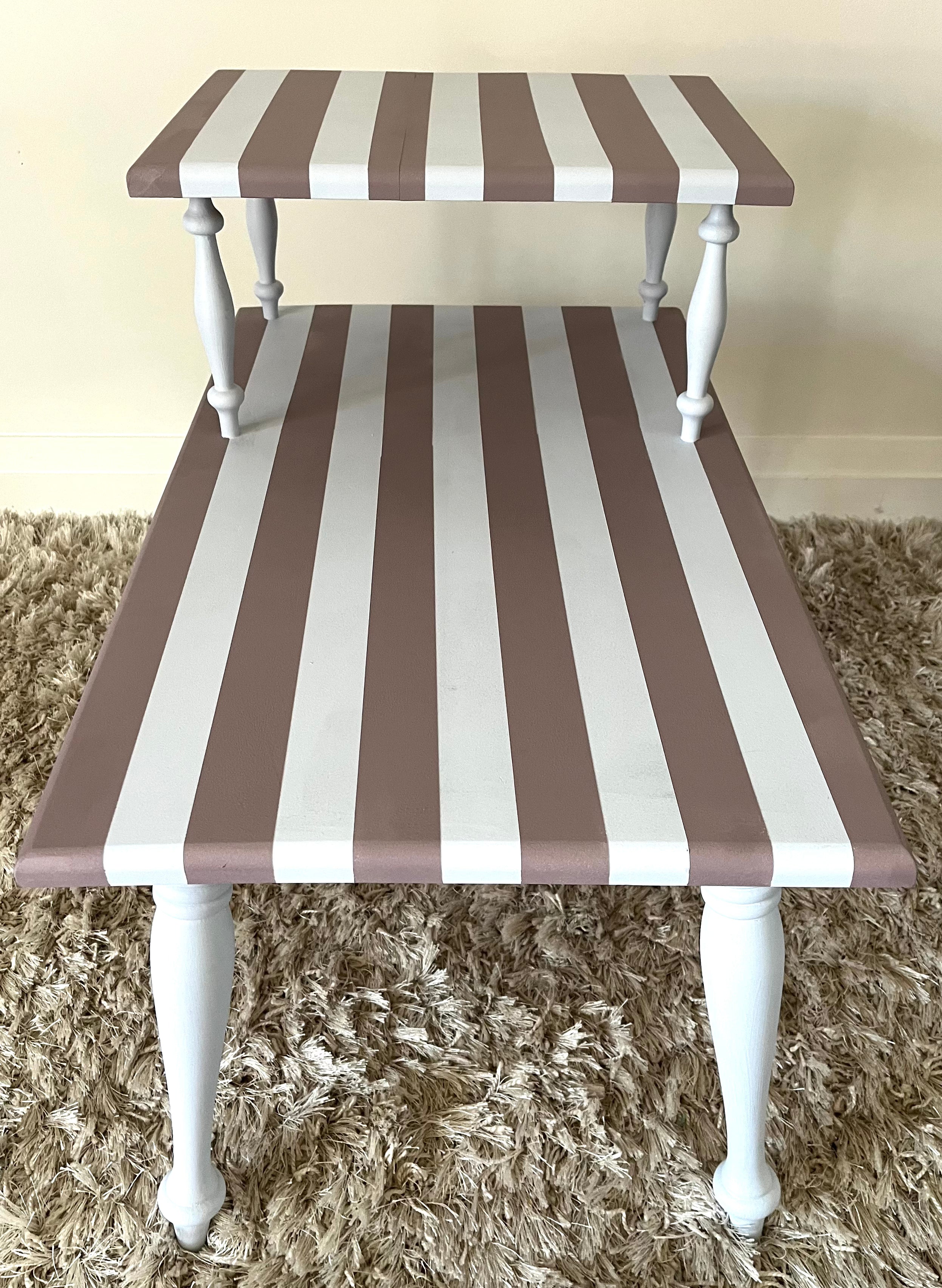 Simple Striped Side Table