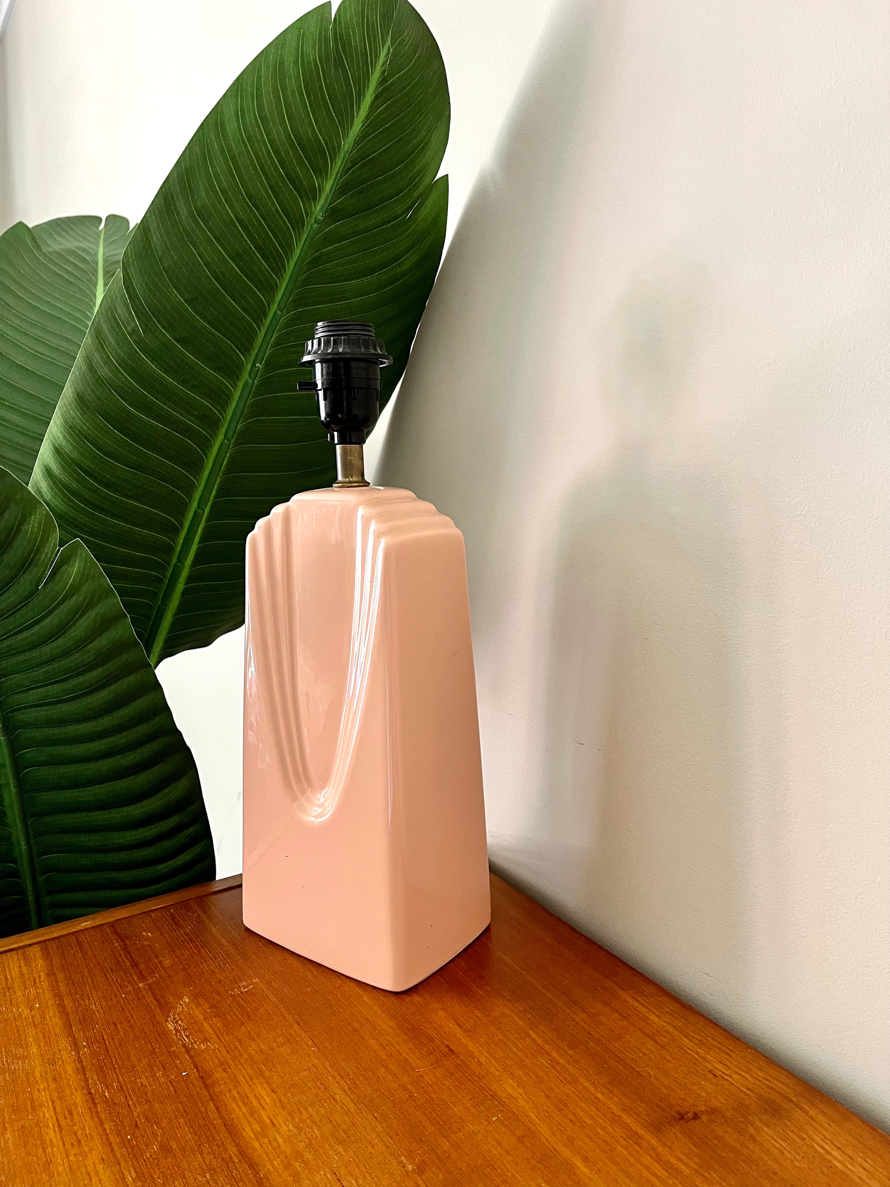 Pastel Pink Art Deco Lamp