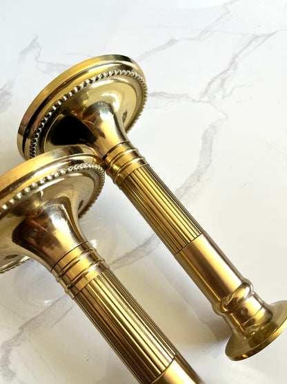 Solid Brass Candlestick Holders