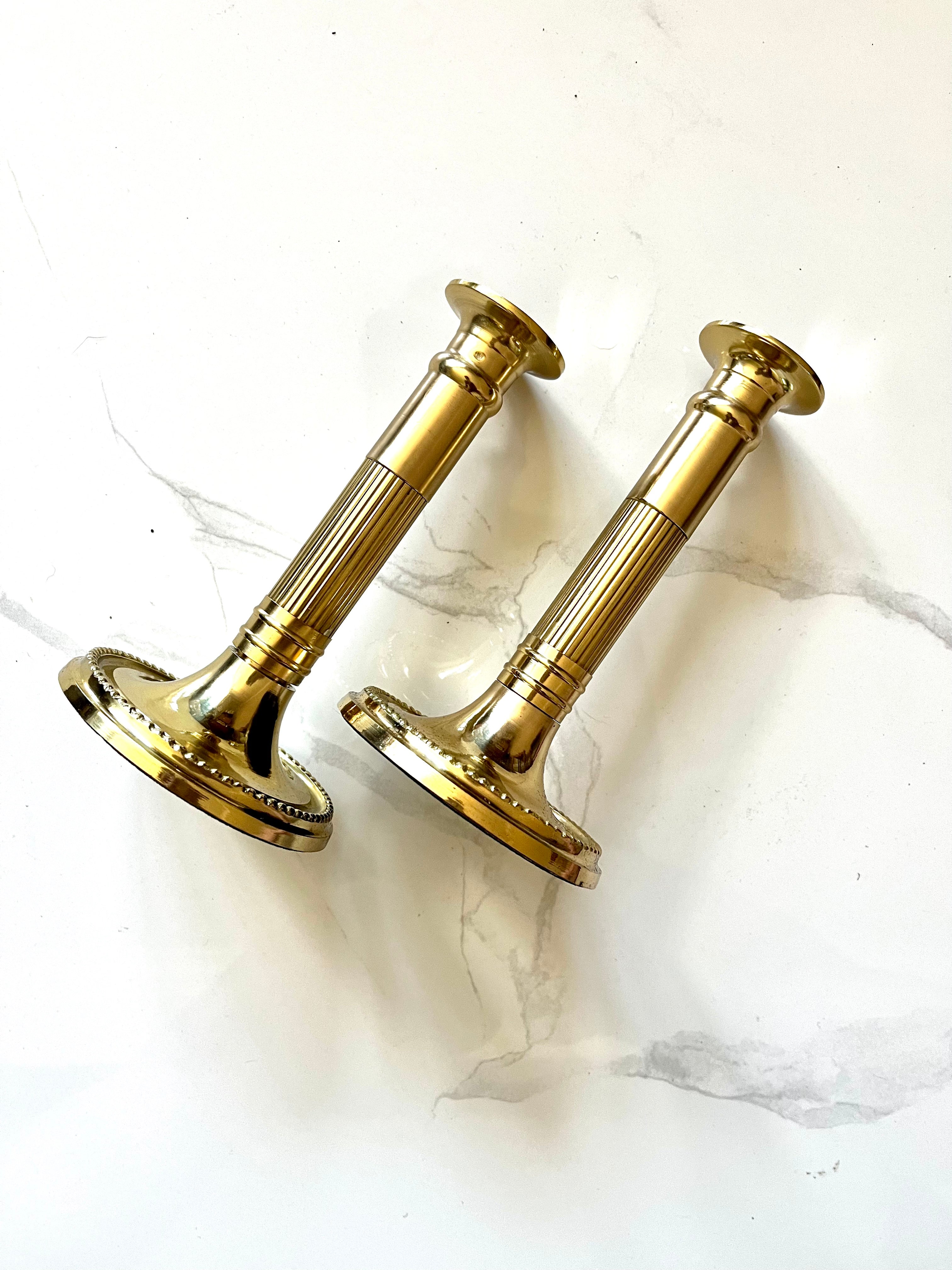 Solid Brass Candlestick Holders