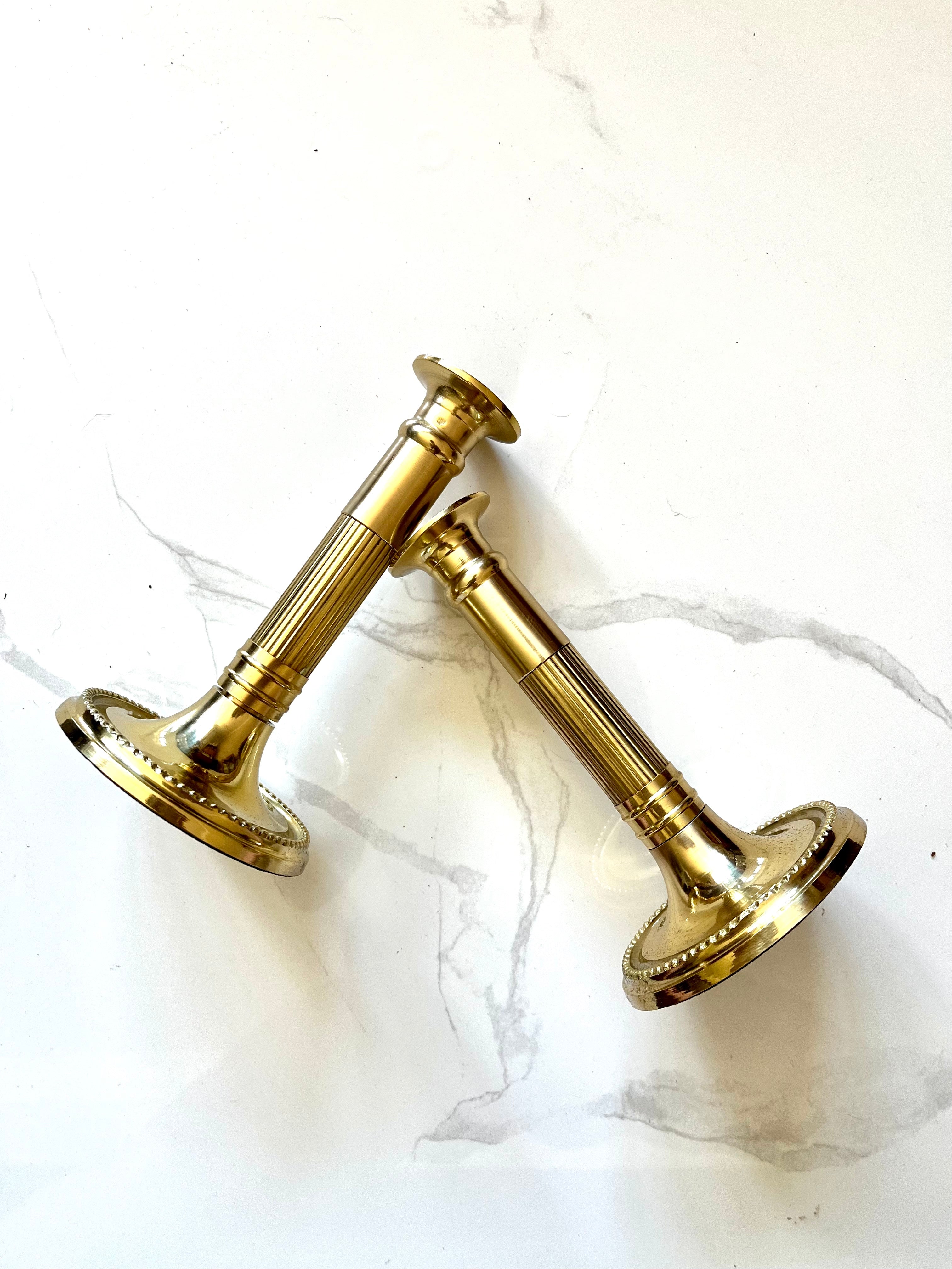 Solid Brass Candlestick Holders